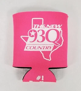 The 93Q Country Radio Bierdose Koozie Flaschenkühler Pink Neopren - Bild 1 von 4