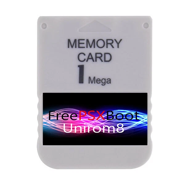 FreePSXBoot PS1 Memory Card with Unirom8 Sony PlayStation PSX - Image 1 of 1