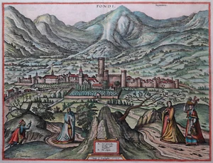Fondi - Fondi in Latium - Braun und Hogenberg - Originaler Kupferstich von 1575 - Bild 1 von 3
