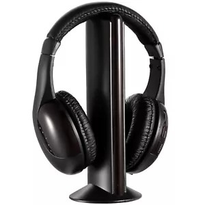 Wireless TV Headphones with RF Transmitter Hi-Fi Over-Ear Cordless Headsets - Picture 1 of 5