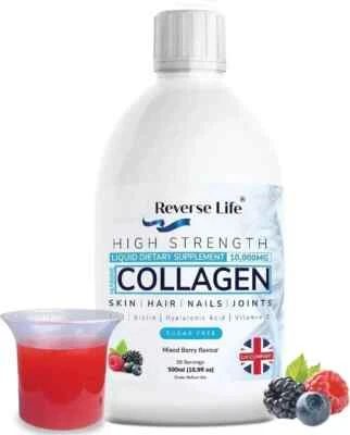 Reverse Life Marine Collagen Liquid Supplement Drink High-Strength 10,000mg