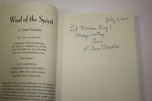 (Signed) Wind of the Spirit by E. Gene Vosseler and 1stWorld Publishing 2009, P - Picture 1 of 3