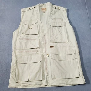 Woolrich Hunting Vest Mens XLT Tall Beige Khaki Cargo Pockets Fishing Outdoors - Picture 1 of 13