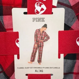 Victoria's Secret PINK Flannel Pajama Set Sz: XL - Picture 1 of 3