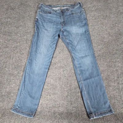 Pantalones de mezclilla azul calce estándar Duluth Trading Co Ballroom doble flexible para hombre 36x34 Foto 1 de 4