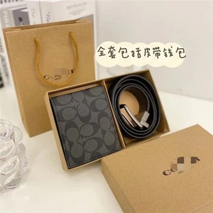 Herren C Gürtel + Brieftasche Brieftasche Geschenkbox Freund Geburtstagsgeschenk - Bild 1 von 12