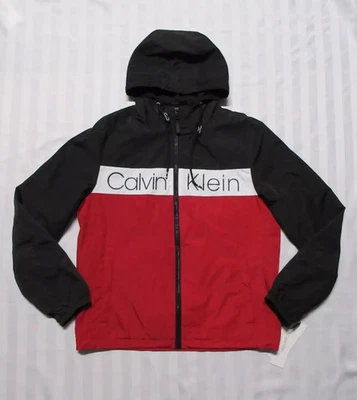 CALVIN KLEIN Men's Hooded Water-Resistant Windbreaker Jacket Size S - Image 1 of 4