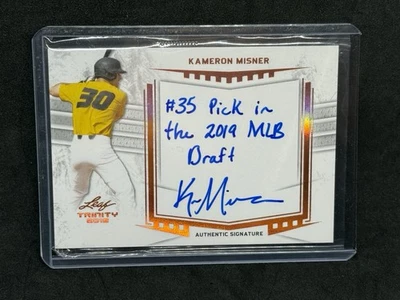 2019 Leaf Trinity KAMERON MISNER Inscription Foil Auto RC - Rays - Image 1 of 2