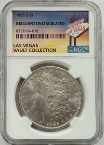 Dólar Morgan 1885-O $1 NGC brillante colección de bóveda de Las Vegas sin circular - Imagen 1 de 1