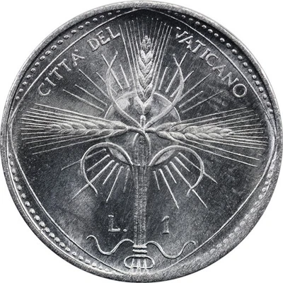 Vatican City - 1 Lira - 1968 - Unc - FAO - Paul VI - Image 1 of 2