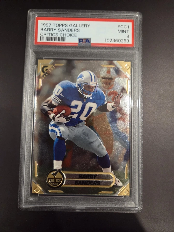 1997 Topps Gallery Critics Choice #CC1 Barry Sanders PSA 9 - Image 1 of 2