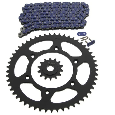 2002-2014 Honda CRF450R CRF 450 R Blue Non O Ring Chain And Sprocket 14/53 120L - Image 1 of 4