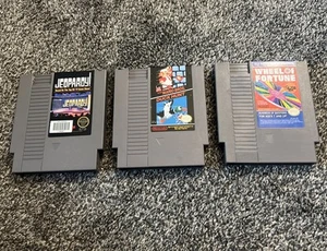 (3 Spiele Lot) Super Mario Bros/Duck Hunt. Junior Glücksrad. Jeopardy. �� - Bild 1 von 13