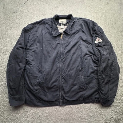 Chaqueta Bulwark FR Ignifuge resistente al fuego cremallera completa para hombre XL forro modaquilt azul marino Foto 1 de 4