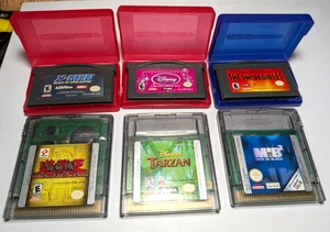 Vintage LOT 6 Original Nintendo Gameboy COLOR & Advance Games CGB-002 Untested - Picture 1 of 5