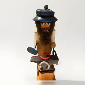 Vintage Steinbach Metalsmith Blacksmith Nutcracker West Germany  16" - Picture 1 of 10