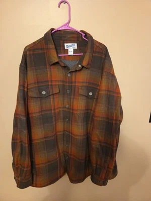 Duluth Trading Fleece Lined Flannel Jacket Shirt Shacket Heavy 2xl Tall - Image 1 of 4