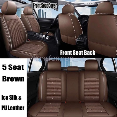 Full Surround For Mercedes-Benz 5-Sits Front Rear Seat Cover Ice Silk Leather - Изображение 1 из 4