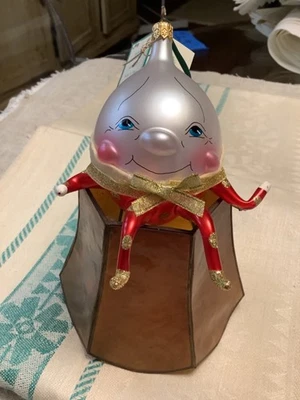 vintage soffieria de carlini glass Christmas ornament Humpty Dumpty Italy - Image 1 of 4