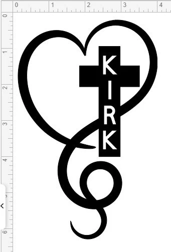 Charlie Kirk, Heart, Cross***WHITE*** 4x6in Vinyl Sticker, - Image 1 of 1