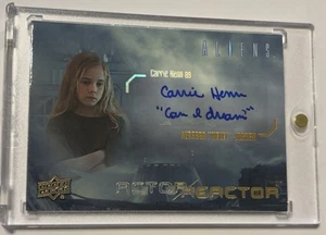 CARRIE HENN 2018 UPPER DECK ALIENS INSCRIPTION AUTO SSP “ CAN I DREAM? ” RARE! - Picture 1 of 2