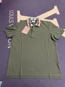 Burberry Polo- Army Green L (XL tag but runs small) - Picture 1 of 2