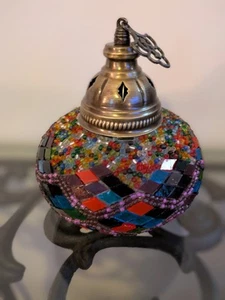 Turkish/Anatolian Demmex Mosaic Table Lamp Exquisite Colourful Cap Top ONLY - Picture 1 of 3