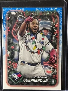 2024 TOPPS HOLIDAY VLADIMIR GUERRERO VARIATION Necklace & Base Blue Jays - Picture 1 of 4
