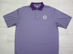 Footjoy Poloshirt Herren (L) Spring Hills Golfschläger Ohio lila & grau gestreift - Bild 1 von 11