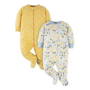 Gerber Baby Girl's 2 Pack Sleep N Plays NEW Various Sizes Floral, Dots Pajamas