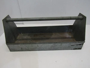 B OLD VINTAGE LARGE TOOL BOX METAL TRAY CARRIER - Picture 1 of 4