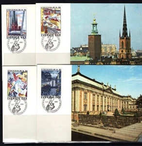 Sweden 1985 architecture maximum cards sets (4) - Picture 1 of 1