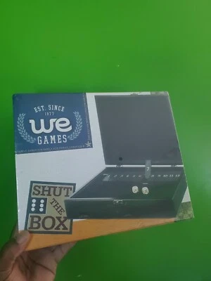 WE Games Shut The Box 12 Tiles Dice Tabletop Family Night Wooden Travel Drinking - Image 1 of 2