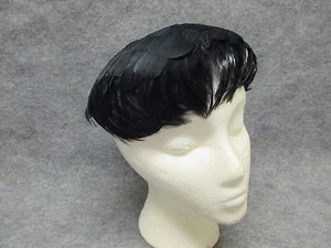 Vintage Halle Bros Co. Black Ostrich Feather Ladies Fashion Hat - Picture 1 of 5