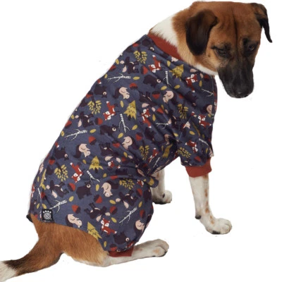 Petrageous Perro Cachorro Pijama Camiseta Animales del Bosque Invierno Vacaciones XS S M Foto 1 de 3