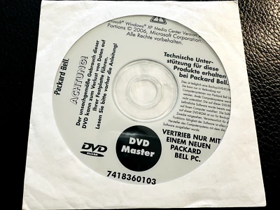 Microsoft Windows XP 2005 DVD Master 7418360103 Backup DVD-Rom NEU - Bild 1 von 2