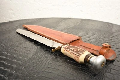 Cuchillo Olsen Co Bowie 15,5" Solingen, Alemania Funda Estilo Caza De Colección Años 60 Foto 1 de 4