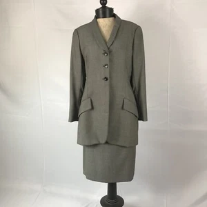 Bill Blass Vintage Size 14 Plaid Design Skirt Suit - Picture 1 of 3