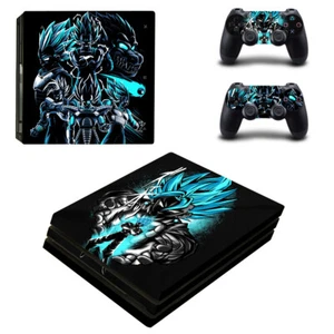 PS4 Slim Pro Console Decal Skin Sticker Dragon Ball DBZ Saiyan Goku Vegeta - Picture 1 of 2