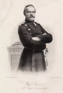 1890 GERMANIA FELDMARESCIALLO PRUSSIANO CONTE DI ROON ritratto originale TOMBA - Foto 1 di 3