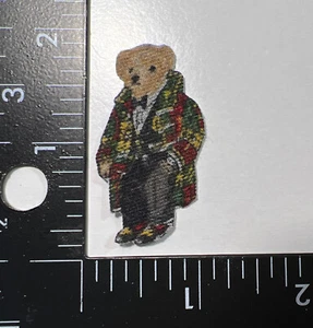 Polo Ralph Lauren custom Tuxedo bear W/ Toggle Coat Iron-on patch 1 3/4” - Picture 1 of 3