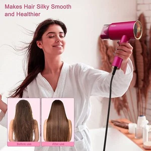 Water Ionic Hair Dryer, 1800W Blow Dryer With Magnetic Nozzle 2 Speed And 3 Heat - Picture 1 of 6
