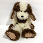 Peluche chiot lourd collection Boyds crème marron articulée animal en peluche 15"