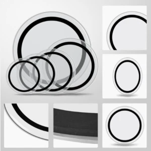 22 pulgadas/16 pulgadas/14 pulgadas/13 pulgadas/12 pulgadas con anillo de esponja, revestimiento de tambor transparente PET silencioso - Imagen 1 de 2