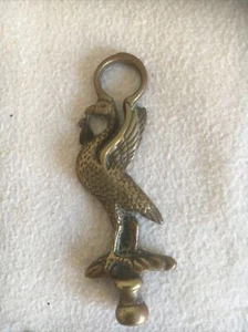 Vintage brass crane / stork finial for toasting fork / poker - Picture 1 of 3