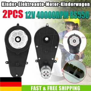 2PCS Elektromotor Getriebe Kinder Auto Spielzeug Ersatz 12V 40000RPM RS550 DE - Bild 1 von 12