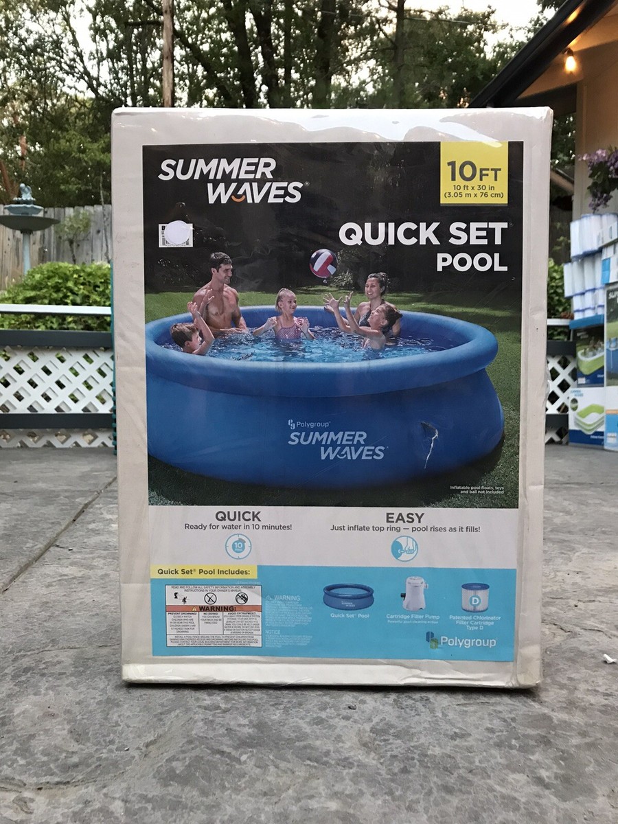 Inflatable Pools Summer Waves Quick Set 10ft Pool Summer Waves