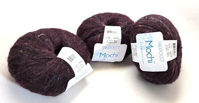 3 Matched Berroco Mochi - 3248 Plum- Alpaca/ Nylon, Wool - 50g/191 yds DS - Image 1 of 2