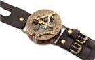 Antique Steampunk Wrist Brass Compass & Sundial Watch Type Sundial Compass