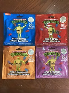 Nickelodeon Teenage Mutant Ninja Turtle Toys Build-It Set of 4 Mini TMNT Figures - Picture 1 of 2